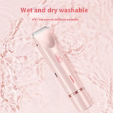 2 In 1 Hair Remover Women's Double Head Shaver Private Pubic Hair Trimmer Electric Razor Wet Dry Electric Body Hair
