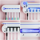 2 in 1 Ultraviolet Toothbrush Sterilizer and Holder with Automatic Toothpaste Dispenser